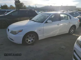 2004 BMW 5 Series 525i with VIN WBANA53554B851726, listed as a Copart auction lot 88144795 with 183,491 mi miles and Clean Title. Bid and sale history available at carsss.com. Image 1.