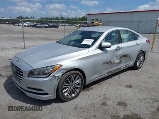 2017 Genesis G80 3.8L z VIN KMHGN4JE5HU194946, wystawiony jako IAAI lot #42108731 z przebiegiem 155 495 mil mil oraz . Historia ofert i sprzedaży dostępna na DreamBid. Obrazek 2.