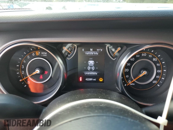 2022 Jeep Wrangler Sport S with VIN 1C4GJXAG2NW195751, listed as a Copart auction lot 44842615 with 42,289 mi miles and Salvage title. Bid and sale history available at DreamBid. Image 9.