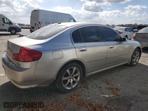 2005 Infiniti G35 with VIN JNKCV51F45M311119, listed as a Copart auction lot 78868884 with Not Provided miles and Clean Title. Bid and sale history available at DreamBid. Image 3.