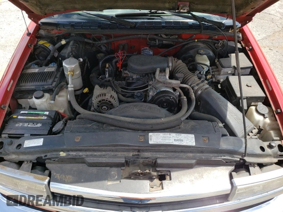 1998 Chevrolet S-10 with VIN 1GCCS14X7WK254161, listed as a Copart auction lot 55741164 with 91,705 mi miles and Salvage Title. Bid and sale history available at carsss.com. Image 11.