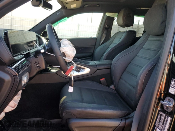 2025 Mercedes-Benz GLE 450 with VIN 4JGFB5KB8SB336062, listed as a Copart auction lot 42207995 with 3,674 mi miles and Salvage title. Bid and sale history available at DreamBid. Image 7.