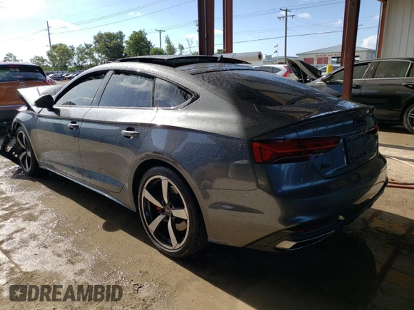 2022 Audi A5 Sportback S line Premium Plus with VIN WAUFACF52NA021734, listed as a Copart auction lot 63515093 with 0 mi miles. Bid and sale history available at carsss.com. Image 2.