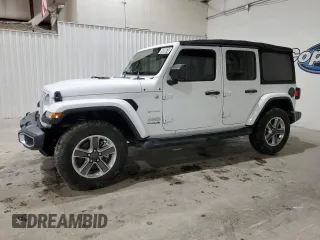 2020 Jeep Wrangler Unlimited Sahara with VIN 1C4HJXEGXLW147507, listed as a Copart auction lot 85898674 with 69,828 mi miles and Clean Title. Bid and sale history available at carsss.com. Image 1.