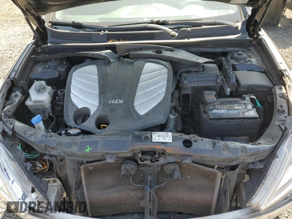 2017 Hyundai Azera with VIN KMHFG4JG2HA588977, listed as a Copart auction lot 61007035 with 76,379 mi miles and Salvage title. Bid and sale history available at DreamBid. Image 11.