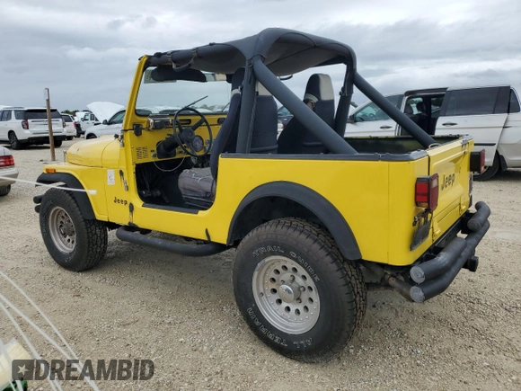 1983 Jeep CJ z VIN 1JCCM87AXDT028695, wystawiony jako Copart lot #74812184 z przebiegiem Nie podano mil oraz Szkoda całkowita • Salvage title. Historia ofert i sprzedaży dostępna na DreamBid. Obrazek 2.