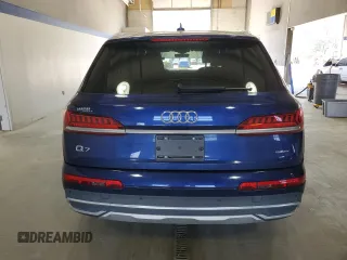 2021 Audi Q7 Premium with VIN WA1AJAF75MD020524, listed as a Copart auction lot 49584935 with 54,929 mi miles and Salvage Title. Bid and sale history available at carsss.com. Image 6.