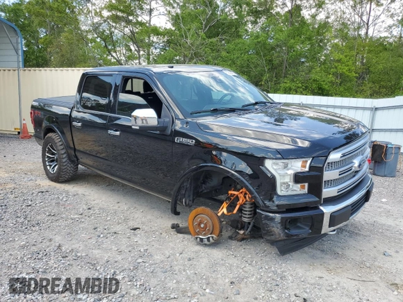 2017 Ford F-150 XL with VIN 1FTEW1EF0HFC80308, listed as a Copart auction lot 52505435 with 95,568 mi miles and Salvage title. Bid and sale history available at DreamBid. Image 4.