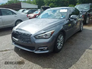 2014 Infiniti Q50 Premium with VIN JN1BV7AP6EM685056, listed as a IAAI auction lot 42188435 with 203,880 mi miles and . Bid and sale history available at carsss.com. Image 2.