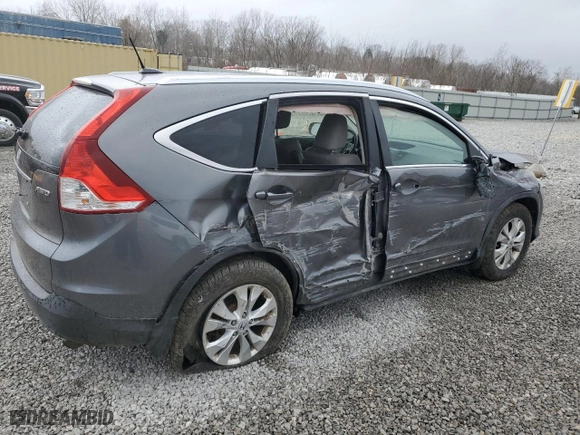 2012 Honda CR-V EX-L with VIN JHLRM4H79CC005949, listed as a Copart auction lot 49918865 with 156,800 mi miles and Salvage Title. Bid and sale history available at carsss.com. Image 3.