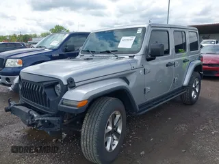2019 Jeep Wrangler Unlimited Sahara with VIN 1C4HJXEN5KW542403, listed as a IAAI auction lot 42159197 with 60,378 mi miles and . Bid and sale history available at DreamBid. Image 17.