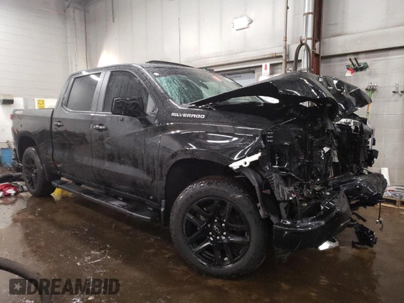 2022 Chevrolet Silverado 1500 RST with VIN 1GCUDEED0NZ528834, listed as a Copart auction lot 48775355 with 47,870 mi miles and Salvage Title. Bid and sale history available at carsss.com. Image 4.