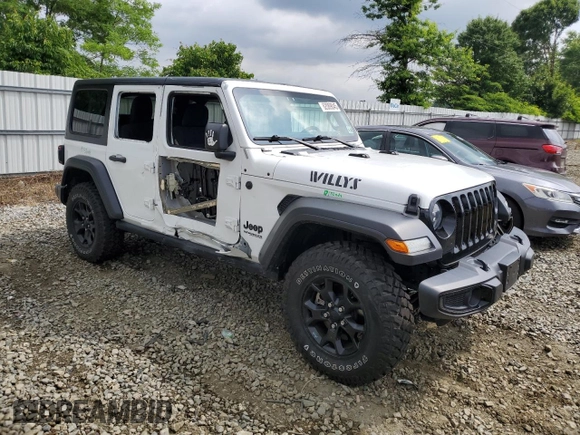 2021 Jeep Wrangler Unlimited Sport S z VIN 1C4HJXDN6MW608946, wystawiony jako Copart lot #62089045 z przebiegiem 33 305 mil mil oraz Szkoda całkowita • Salvage title. Historia ofert i sprzedaży dostępna na DreamBid. Obrazek 4.