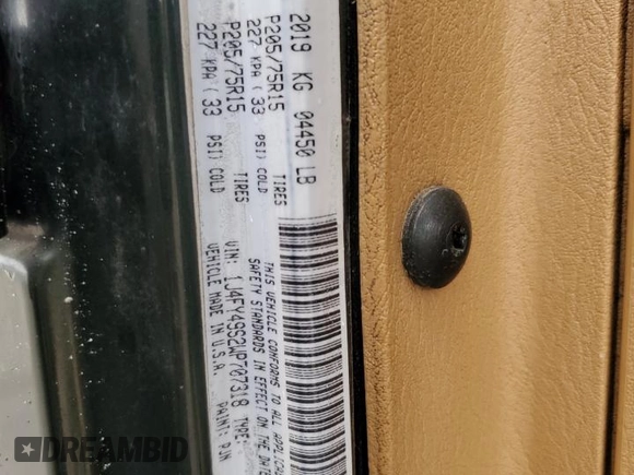 1998 Jeep Wrangler Sahara with VIN 1J4FY49S2WP707318, listed as a Copart auction lot 59508635 with 144,948 mi miles and Clean title. Bid and sale history available at DreamBid. Image 13.