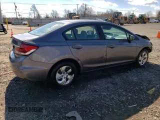 2015 Honda Civic LX with VIN 19XFB2F55FE233052, listed as a Copart auction lot 46302075 with 102,482 mi miles and Salvage Title. Bid and sale history available at carsss.com. Image 3.
