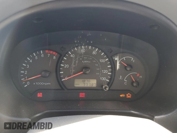 2003 Hyundai Accent GL with VIN KMHCG45C33U469496, listed as a Copart auction lot 45926595 with 77,737 mi miles and Salvage Title. Bid and sale history available at carsss.com. Image 9.