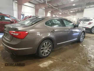 2014 Kia Cadenza Premium with VIN KNALN4D74E5137964, listed as a Copart auction lot 87814495 with 112,442 mi miles and Clean Title. Bid and sale history available at carsss.com. Image 3.