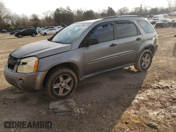 2005 Chevrolet Equinox LS with VIN 2CNDL13F256116146, listed as a Copart auction lot 43934705 with 255,682 mi miles and Clean Title. Bid and sale history available at carsss.com. Image 1.