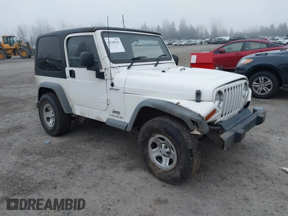 2006 Jeep Wrangler Sport Right Hand Drive with VIN 1J4F449S16P709895, listed as a IAAI auction lot 41349311 with 157,125 mi miles. Bid and sale history available at carsss.com. Image 1.