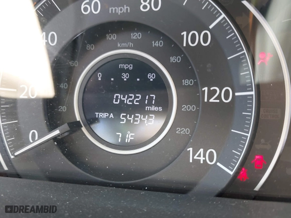 2015 Honda CR-V EX with VIN 2HKRM3H54FH528195, listed as a IAAI auction lot 42019484 with 42,217 mi miles. Bid and sale history available at carsss.com. Image 16.