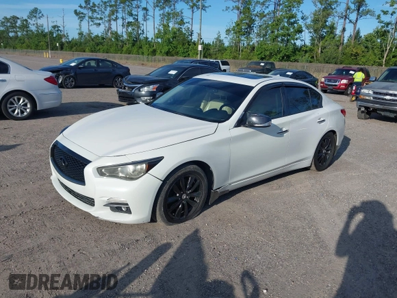 2014 Infiniti Q50 Hybrid Premium with VIN JN1AV7AP2EM690136, listed as a IAAI auction lot 42481510 with 203,832 mi miles and . Bid and sale history available at DreamBid. Image 17.