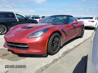 2014 Chevrolet Corvette 3LT with VIN 1G1YF3D77E5114705, listed as a Copart auction lot 75077984 with 0 mi miles and Salvage Title. Bid and sale history available at carsss.com. Image 1.