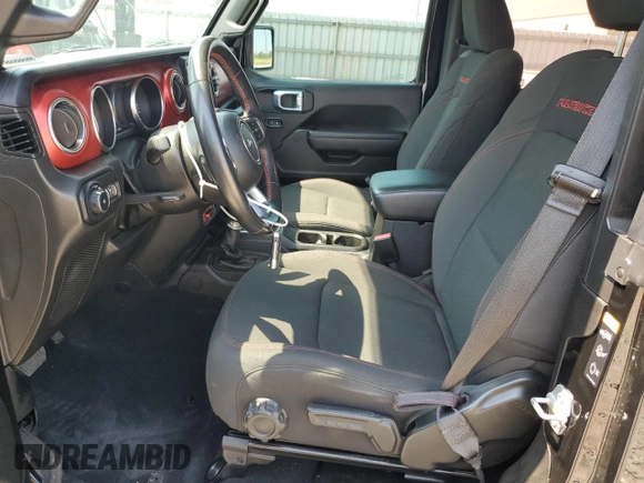 2022 Jeep Wrangler Rubicon with VIN 1C4HJXCG9NW197322, listed as a Copart auction lot 59984775 with 35,374 mi miles and Salvage title. Bid and sale history available at DreamBid. Image 7.