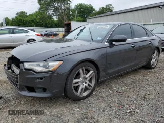 2015 Audi A6 Premium Plus with VIN WAUGFAFC2FN020974, listed as a Copart auction lot 58068065 with 107,681 mi miles and Salvage title. Bid and sale history available at DreamBid. Image 1.