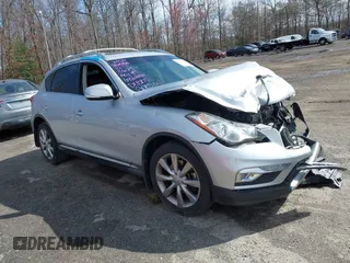 2017 Infiniti QX50 with VIN JN1BJ0RP5HM386637, listed as a IAAI auction lot 41801947 with 93,612 mi miles. Bid and sale history available at carsss.com. Image 1.
