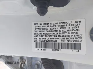 2019 Honda Insight EX with VIN 19XZE4F52KE005648, listed as a IAAI auction lot 41935225 with 68,312 mi miles. Bid and sale history available at carsss.com. Image 9.