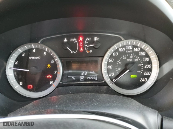 2014 Nissan Sentra S with VIN 3N1AB7AP7EL638696, listed as a Copart auction lot 49591315 with 142,282 mi miles and Salvage Title. Bid and sale history available at carsss.com. Image 9.