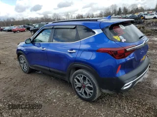 2021 Kia Seltos SX with VIN KNDETCA26M7081310, listed as a Copart auction lot 50694335 with 68,742 mi miles and Salvage Title. Bid and sale history available at carsss.com. Image 2.