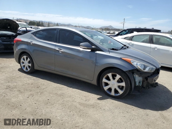 2013 Hyundai Elantra GLS with VIN 5NPDH4AE7DH283954, listed as a Copart auction lot 63371705 with 115,992 mi miles and Salvage title. Bid and sale history available at DreamBid. Image 4.