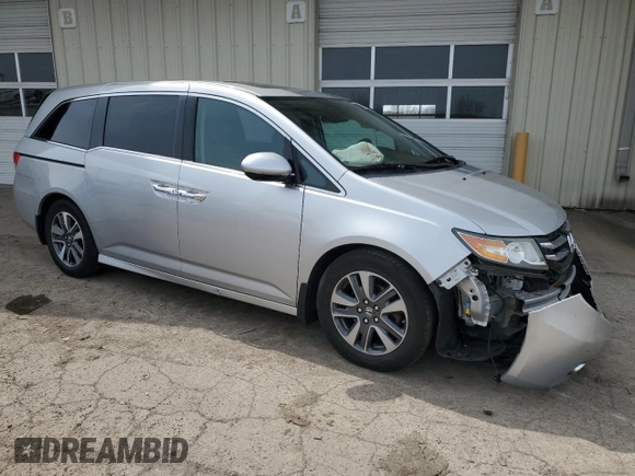 2014 Honda Odyssey Touring with VIN 5FNRL5H92EB109809, listed as a Copart auction lot 51438645 with 155,872 mi miles and Salvage Title. Bid and sale history available at DreamBid. Image 4.