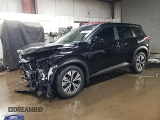 2022 Nissan Rogue SV with VIN 5N1BT3BB8NC717277, listed as a Copart auction lot 46154015 with 28,356 mi miles and Salvage Title. Bid and sale history available at carsss.com. Image 1.