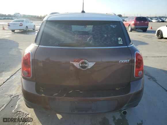 2013 MINI Cooper Countryman with VIN WMWZB3C50DWM31061, listed as a Copart auction lot 85336604 with 0 mi miles and Clean Title. Bid and sale history available at carsss.com. Image 6.