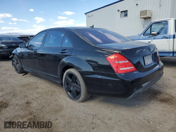 2012 Mercedes-Benz S 550 with VIN WDDNG9EB1CA477248, listed as a Copart auction lot 56546595 with 128,973 mi miles and Salvage title. Bid and sale history available at DreamBid. Image 2.