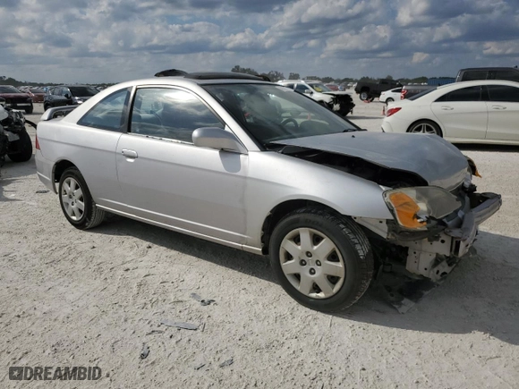 2001 Honda Civic EX with VIN 1HGEM22921L106985, listed as a Copart auction lot 49196115 with 150,748 mi miles and Salvage Title. Bid and sale history available at carsss.com. Image 4.
