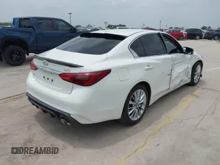 2021 Infiniti Q50 Luxe z VIN JN1EV7BRXMM752446, wystawiony jako IAAI lot #42158327 z przebiegiem 49 834 mil mil oraz . Historia ofert i sprzedaży dostępna na DreamBid. Obrazek 4.