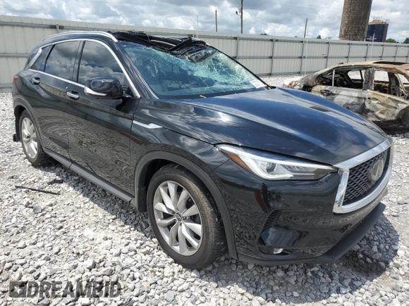 2019 Infiniti QX50 Essential with VIN 3PCAJ5M33KF116266, listed as a Copart auction lot 59537885 with 88,660 mi miles and Salvage title. Bid and sale history available at DreamBid. Image 4.