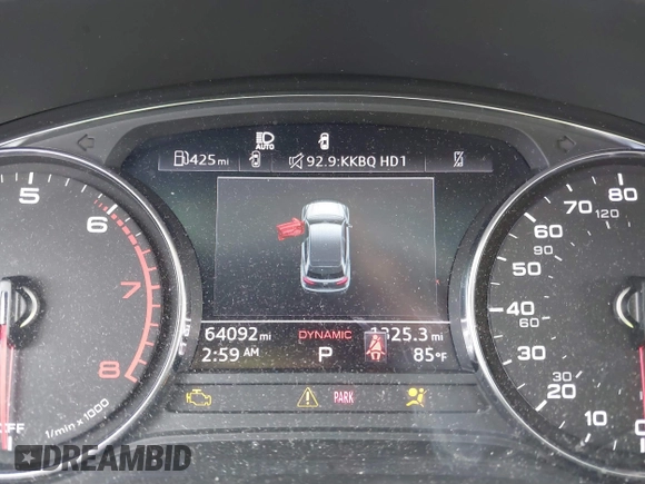 2022 Audi Q5 S line Premium with VIN WA1GAAFY8N2017164, listed as a IAAI auction lot 41455881 with 64,092 mi miles. Bid and sale history available at carsss.com. Image 7.