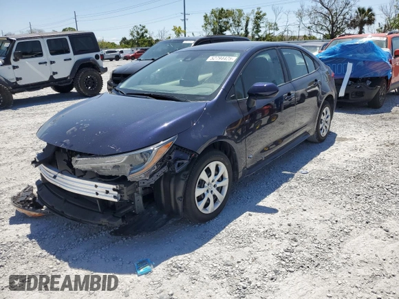 2022 Toyota Corolla LE with VIN 5YFEPMAE4NP367435, listed as a Copart auction lot 52794425 with 28,906 mi miles and Salvage Title. Bid and sale history available at carsss.com. Image 1.