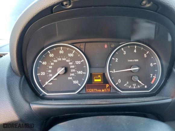 2012 BMW 1 Series 128i with VIN WBAUP7C55CVP24011, listed as a Copart auction lot 41332505 with 132,879 mi miles and Salvage Title. Bid and sale history available at carsss.com. Image 9.