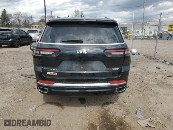 2022 Jeep Grand Cherokee Summit Reserve with VIN 1C4RJKET1N8585411, listed as a Copart auction lot 50728795 with Not provided miles and Salvage title. Bid and sale history available at DreamBid. Image 6.