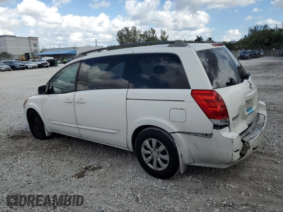 2005 Nissan Quest SE with VIN 5N1BV28U05N116429, listed as a Copart auction lot 88775255 with 166,092 mi miles and Salvage Title. Bid and sale history available at carsss.com. Image 2.