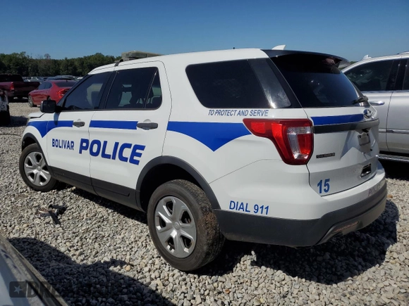 2016 Ford Utility Police Interceptor with VIN 1FM5K8AR9GGA77636, listed as a Copart auction lot 73545194 with 75,679 mi miles and Salvage Title. Bid and sale history available at carsss.com. Image 2.