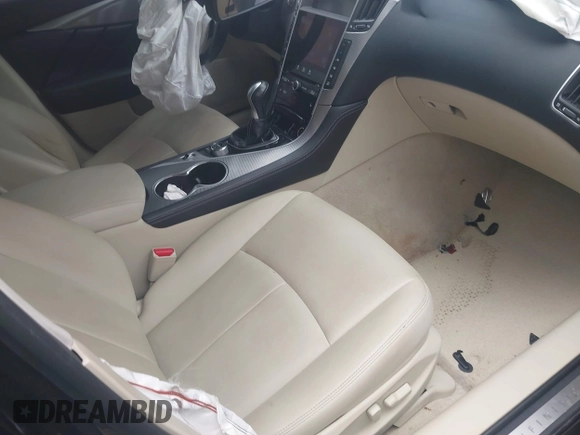 2015 Infiniti Q50 Premium with VIN JN1BV7AR6FM420057, listed as a IAAI auction lot 42045172 with 119,443 mi miles. Bid and sale history available at carsss.com. Image 5.