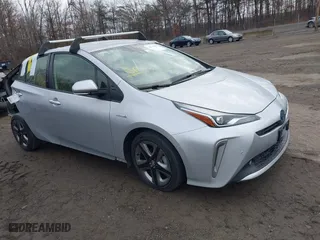 2022 Toyota Prius L Eco with VIN JTDKAMFU7N3154962, listed as a IAAI auction lot 40714455 with 53,588 mi miles. Bid and sale history available at carsss.com. Image 1.
