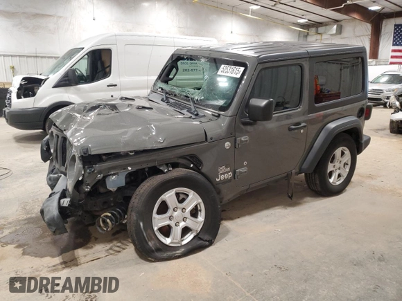 2020 Jeep Wrangler Sport S с VIN 1C4GJXAG8LW203798, выставлен на аукционе Copart как лот 52531615 с пробегом Не указан миль и Списание • Salvage title. История ставок и продаж доступна на DreamBid. Изображение 1.
