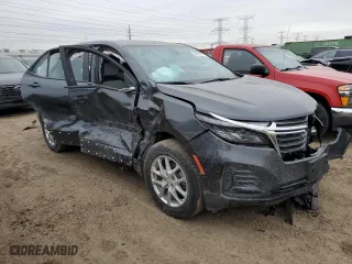 2022 Chevrolet Equinox LS with VIN 3GNAXSEV0NS210606, listed as a Copart auction lot 44415755 with 14,319 mi miles and Salvage Title. Bid and sale history available at carsss.com. Image 4.